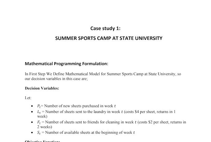 solve operations research linear programming,  data analysis in excel, python
